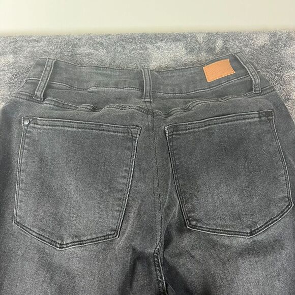 Judy Blue High-Rise Super Flare Black Denim Jeans Women's 14W Raw Hem JB88116 - Picture 9 of 11